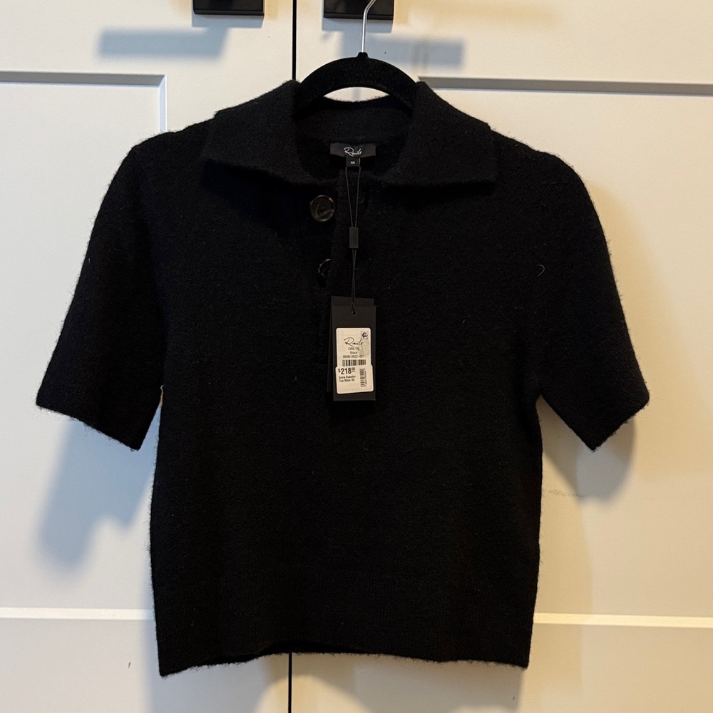 Rails Greta Black Button-Up Sweater